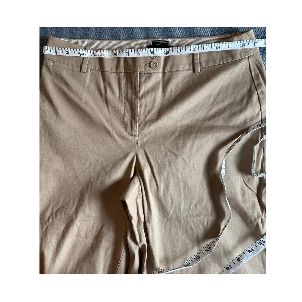 Talbots the Perfect Crop curvy fit Women’s pants size 10 tan cotton summer crop - Picture 10 of 13